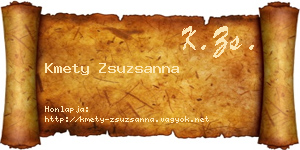 Kmety Zsuzsanna névjegykártya